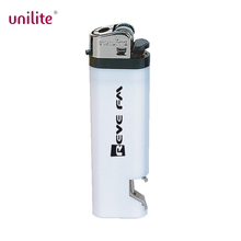 Unilite Feuerzeug M3L - Flaschenöffner | Feuerstein | Aufdruck bis 4 Farben  | 72420633 Weiß