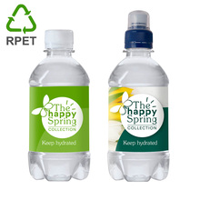 Wasserflaschen R-PET - 330 ml | Stilles Wasser| Vollfarbe Etikett