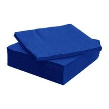 Lunchserviette Runa  - Farbig | 33 x 33 cm | 3-lagig | 1/4 Falz | 1 Farbe - Oberseite | 282596c Dunkel Blau