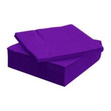 Lunchserviette Runa  - Farbig | 33 x 33 cm | 3-lagig | 1/4 Falz | 1 Farbe - Oberseite | 282596c Violett