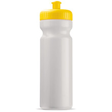 Sportflasche BASIC | 750 ml | BPA frei | 9198797 Weiß/Gelb