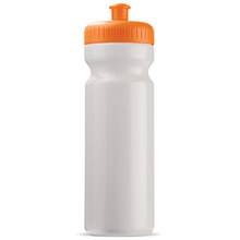 Sportflasche BASIC | 750 ml | BPA frei | Vollfarbe | 9198797FC Weiß/Orange