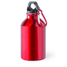 Aluminiumflasche mit Karabiner | 330 ml  | 154821 Rot
