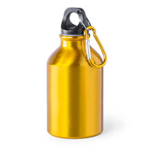 Aluminiumflasche mit Karabiner | 330 ml  | 154821 Gelb