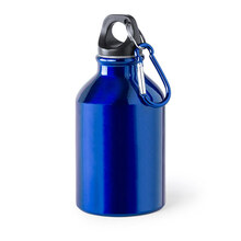 Aluminiumflasche mit Karabiner | 330 ml  | 154821 Blau