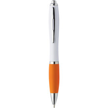 Kugelschreiber Rio | farbiger Griff | Vollfarbe  | Maxs023 Weiß/Orange