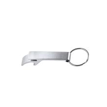 Flaschenöffner mit Schlüsselring | Aluminium | Gravur & Vollfarbdruck | max171 Silber