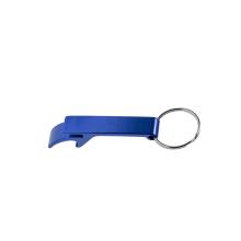 Flaschenöffner mit Schlüsselring | Aluminium | Gravur & Vollfarbdruck | max171 Blau