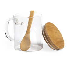 Teeglas Bamba  - 420 ml  | Hartglas + Bambus | Einzelverpackung | 156481 
