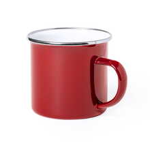 Emaille Tasse - 380 ml | Farbig | Druck oder Gravur  | 156861 Rot
