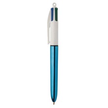 BIC 4 Farben Kugelschreiber | Metallic | 771106 Blau