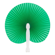 Papierfächer Rodrigo - Kunststoffgriff | Farbig | Faltbar | Aufdruck Griff | 83731531 Grün