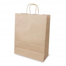 Kraftpapiertasche | Groß A3 | Braun und weiß | Schnelle Lieferung | maxpA3 