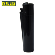 Clipper Feuerzeug - Schwarz | Rund | Nachfüllbar | Aufdruck bis 4 Farben  | 34003 