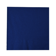 Lunchserviette Stena M - Farbig | 33 x 33 cm | 3-lagig | 1/4 Falz | Vollfarbe - Oberseite | 17045 Dunkel Blau