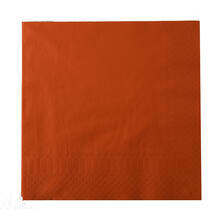 Lunchserviette Stena M - Farbig | 33 x 33 cm | 3-lagig | 1/4 Falz | Vollfarbe - Oberseite | 17045 Dunkel Orange