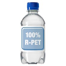 Wasserflaschen R-PET - 330 ml | Stilles Wasser| Vollfarbe Etikett | 4333001 Blau