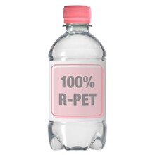 Wasserflaschen R-PET - 330 ml | Stilles Wasser| Vollfarbe Etikett | 4333001 Pink