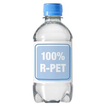 Wasserflaschen R-PET - 330 ml | Stilles Wasser| Vollfarbe Etikett | 4333001 Hellblau