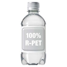 Wasserflaschen R-PET - 330 ml | Stilles Wasser| Vollfarbe Etikett | 4333001 Silber