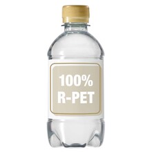 Wasserflaschen R-PET - 330 ml | Stilles Wasser| Vollfarbe Etikett | 4333001 Gold