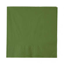 Lunchserviette Stena M - Farbig | 33 x 33 cm | 3-lagig | 1/4 Falz | Vollfarbe - Oberseite | 17045 Armee grün