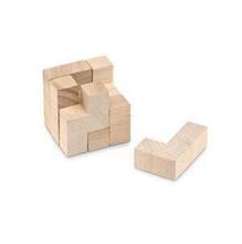 Würfel Puzzle - natur | Holz | im Beutel | Aufdruck 