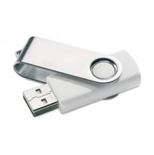 USB-Stick Rotate | Silber Kappe + Farbiger Stick  | 4-16 GB | Vollfarbe  | DEmaxp039 