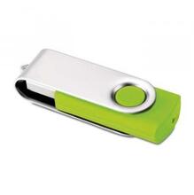 USB-Stick Rotate | Silber Kappe + Farbiger Stick  | 4-16 GB | Vollfarbe  | DEmaxp039 Lime