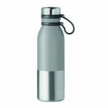 Thermosflasche Cristo - 600 ml | Edelstahl + Silikongriff  | Gravur & Aufdruck | 8759539 Grau