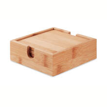 Untersetzer Box | Bambus | 4 Stück | Gravur & Druck | 8759683 Holz