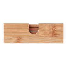 Untersetzer Box | Bambus | 4 Stück | Gravur & Druck | 8759683 
