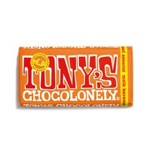 Tony's Schokolade - Tafel | 180 g |  Vollfarbdruck Banderole | max08 Milch-Karamel-Seesatz