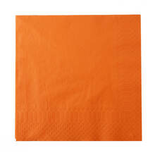 Lunchserviette Stena M - Farbig | 33 x 33 cm | 3-lagig | 1/4 Falz | Vollfarbe - Oberseite | 17045 Orange