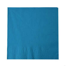 Lunchserviette Stena M - Farbig | 33 x 33 cm | 3-lagig | 1/4 Falz | Vollfarbe - Oberseite | 17045 Meeresblau