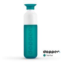 Dopper Flasche - 450 ml | Wasserflasche mit Becher | Trinkwasserprojekt | 530009CM Tidal teal