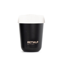 Retulp Reisebecher - 250ml | Farben Mix | EU Produktion  | Travelcup250 Schwarz/Weiß