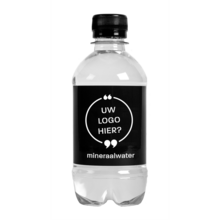 Wasserflaschen - 330 ml | Wasser mit Kohlensäure | Vollfarbe Etikett