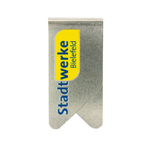 Wingclip Büroklammer | Standard Kante | RVS | 1-4 Einzelfarbdruck