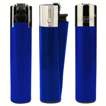 Clipper Feuerzeug - Fullcolor | Rund | Nachfüllbar| Vollfarbaufdruck | 34005 Blau
