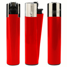 Clipper Feuerzeug - Fullcolor | Rund | Nachfüllbar| Vollfarbaufdruck | 34005 Rot
