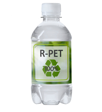 Wasserflaschen R-PET - 330 ml | Stilles Wasser| Vollfarbe Etikett | 4333001 Weiß