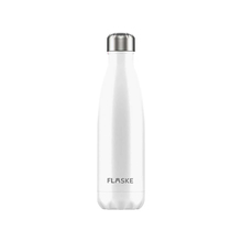 Thermosflasche Flaske - 500ml | Edelstahl | Doppelwandig | Aufdruck oder Gravur | Flaske500 Weiß