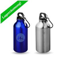 Trinkflasche Kim  - 400 ml | Aluminium | Karabiner | Gravur
