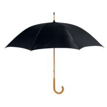 Regenschirm Stuttgart - Ø 104 cm | Holzstiel mit Metallrippen | Holzgriff | maxs035 Schwarz