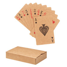 Spielkarten mit Recyclingschachtel  | Aufdruck Schachtel | Recyclingpapier  | 8796201 Braun