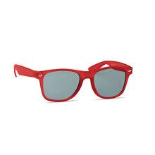 Sonnenbrille - RPET | Recycelter Kunststoff | Aufdruck bis zu 4 Farben | 8756531 Transparent Rot