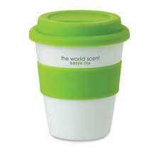 Coffee to go Becher Frederico | 350 ml | Kunststoff & Silikon | Aufdruck auf Band oder Becher