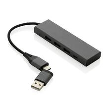 USB-Hub Magnus | 2 x USB 2.0 Anschluss | Recyceltes Aluminium 
